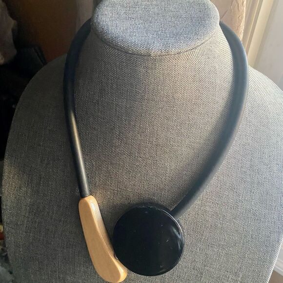 Statement Rubber Tube Necklace - Picture 1 of 5